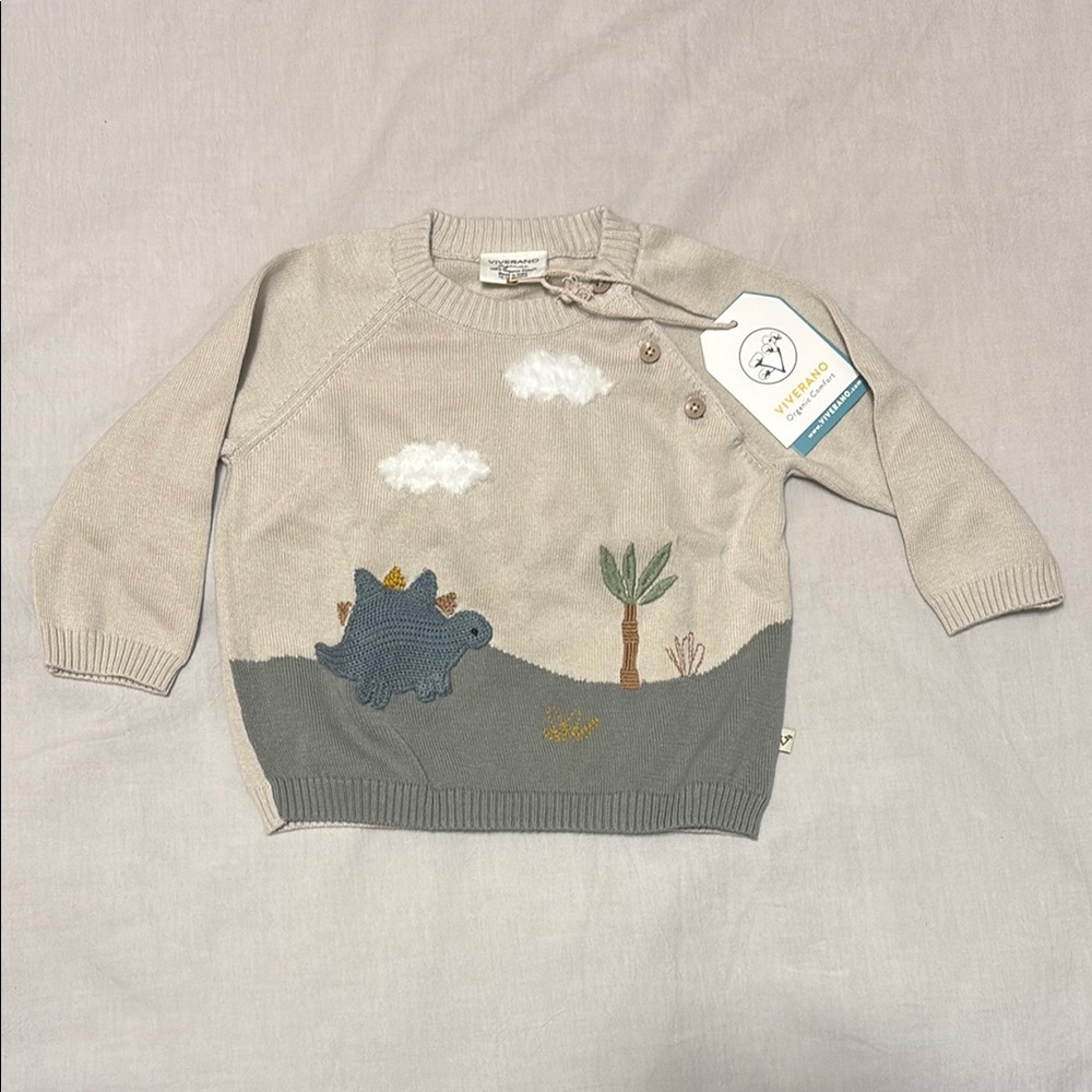Organic Cotton dinosaur Sweater